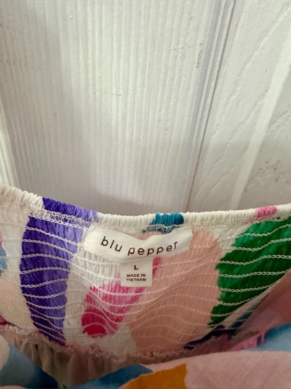 Blu Pepper Brush Stroke Ruffle Midi Sundress - Picture 7 of 7